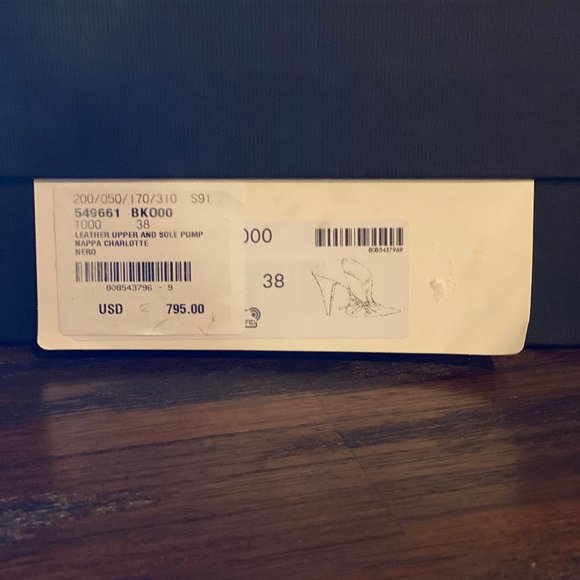 BRAND NEW!!!! GUCCI NAPPA LEATHER CHARLOTTE HEELS - Picture 7 of 7